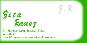 zita rausz business card